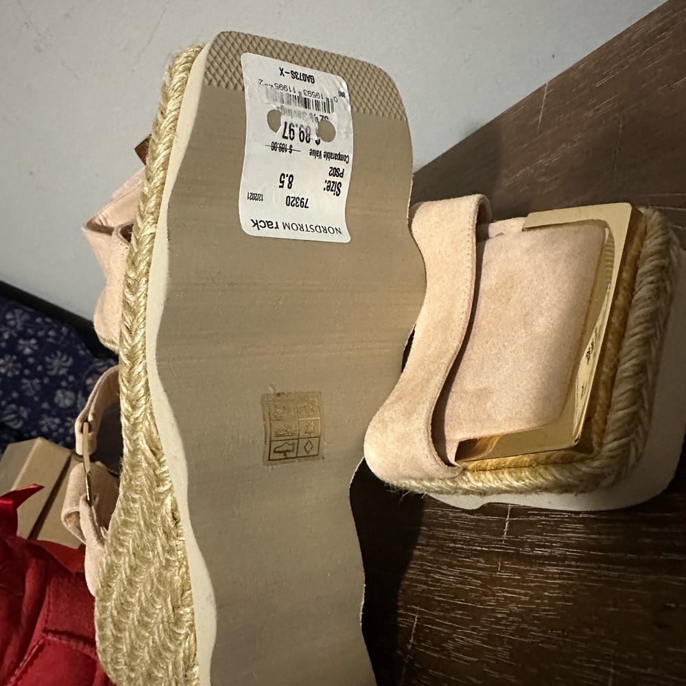 Beige Platform Sandals - Picture 5 of 8